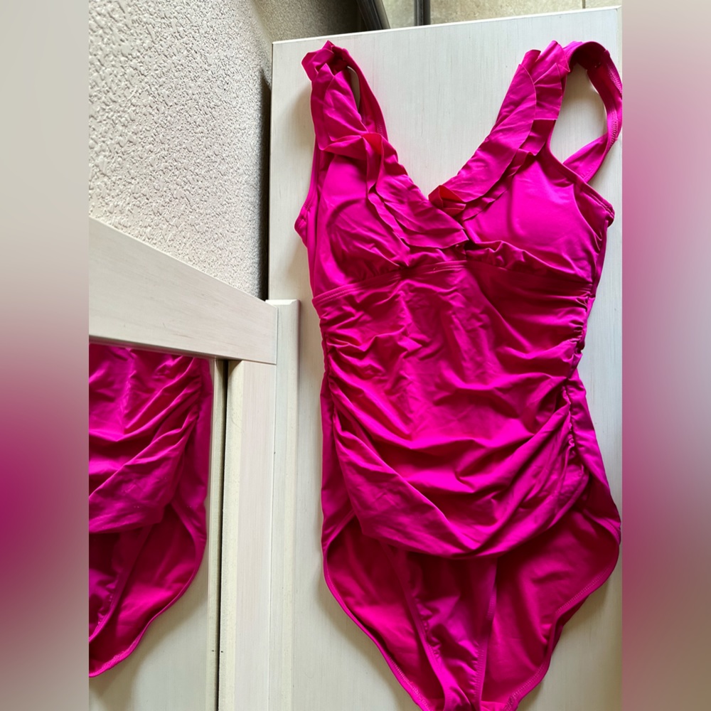 Pink  Barbie color one piece swimming suit Size 10